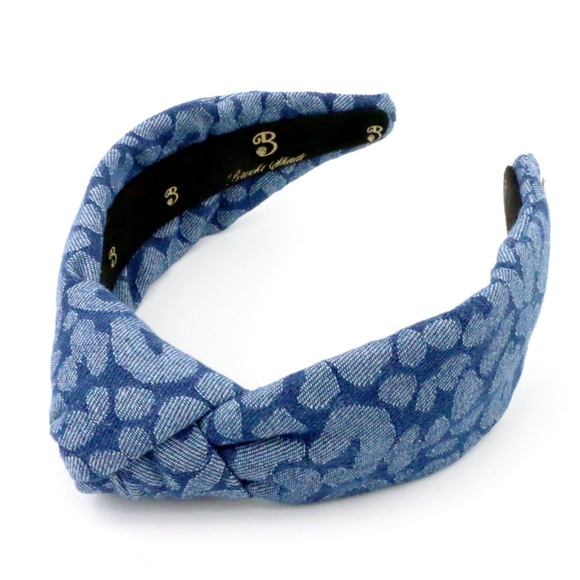 517. The Brooke Shade Leopard Denim High Knot Topknot